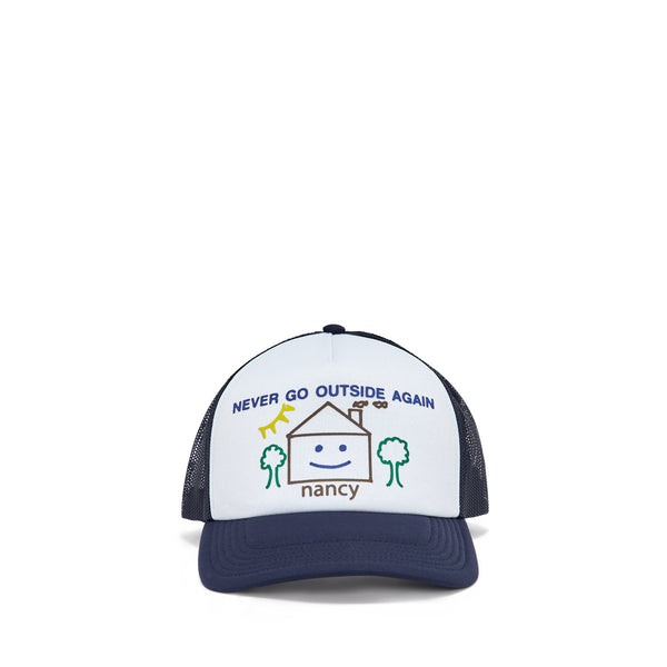 Nancy Never Go Outside Again Trucker Hat (Navy)