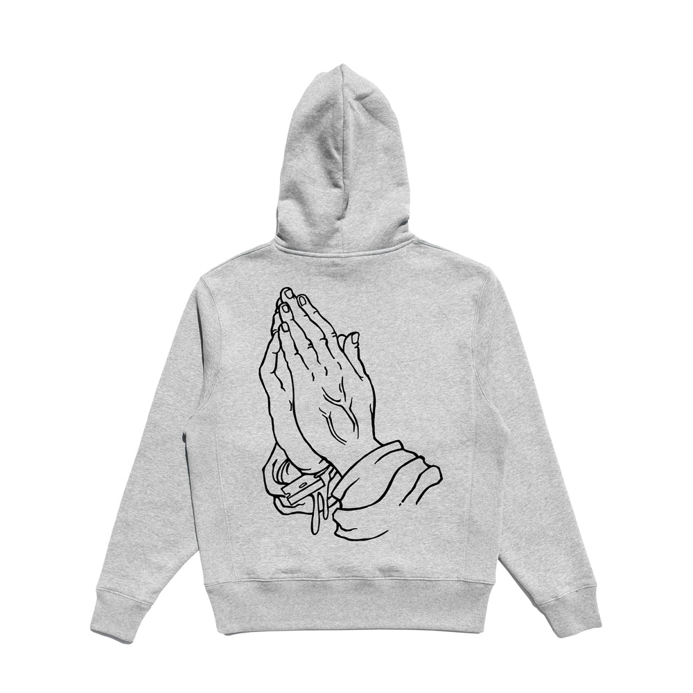 Ignored Prayers - OE Hands Hoodie - (Grey) view 2, Click to Zoom in