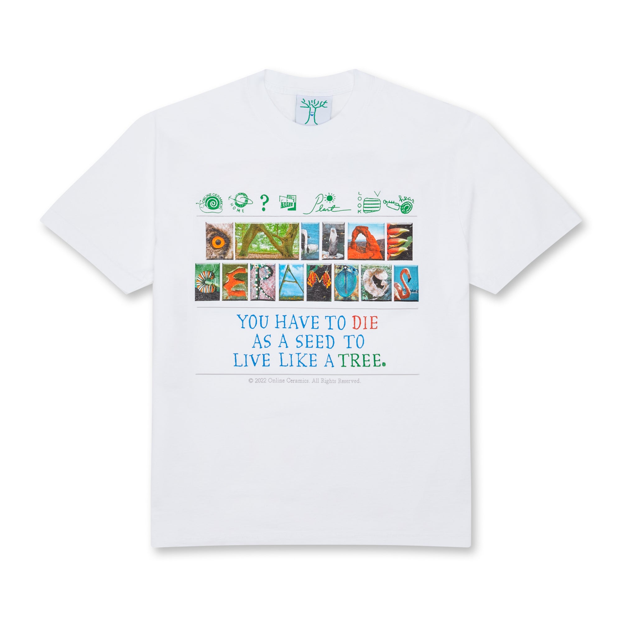 Online Ceramics - Old Wisdom T-Shirt - (White) view 1, Click to Zoom in