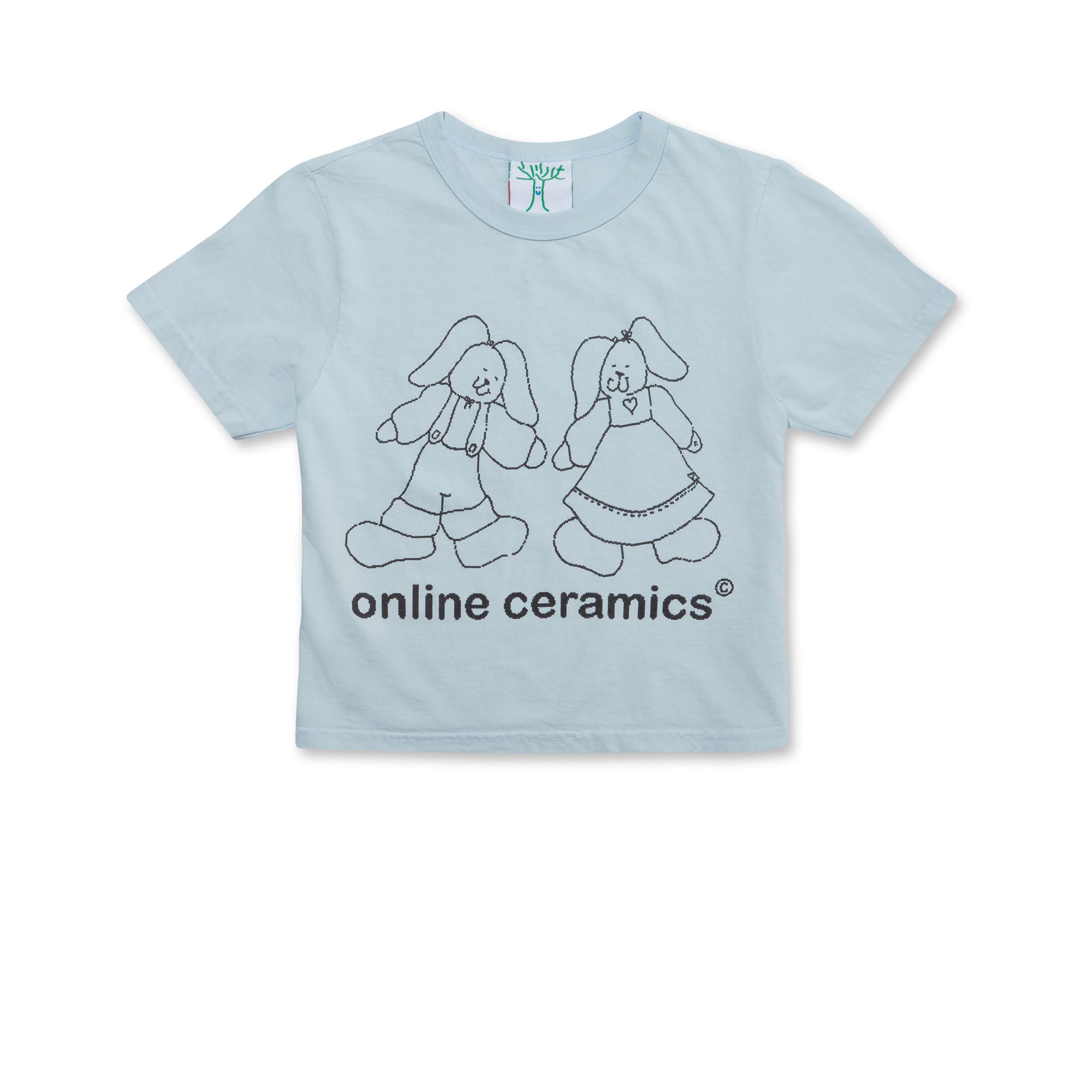 Online Ceramics - Bunny Logo Baby T-Shirt - (Blue) view 1
