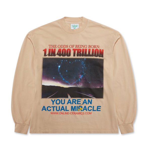 Online Ceramics - You Are An Actual Miracle Longsleeve T-Shirt - (Tan)