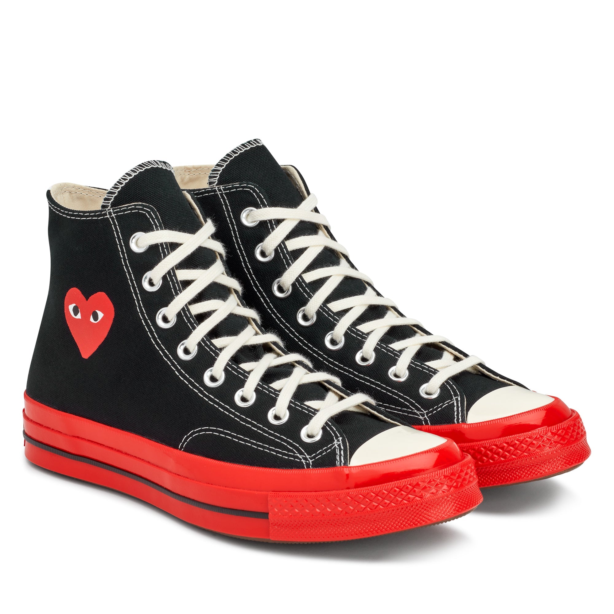 Play Converse - Red Heart & Red Chuck 70 High Top Sneakers (Bla – DSMNY E-SHOP