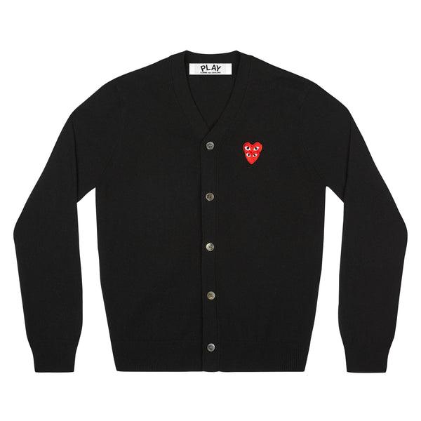 Play - Men's Stacked Heart Cardigan - (Black)