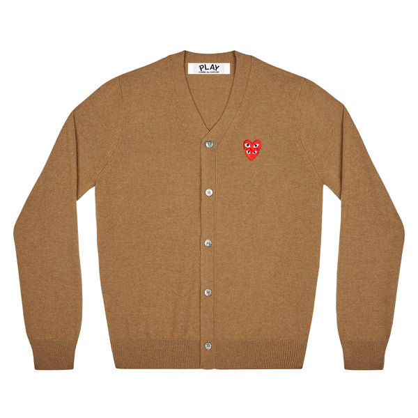 Play - Men's Stacked Heart Cardigan - (Beige)