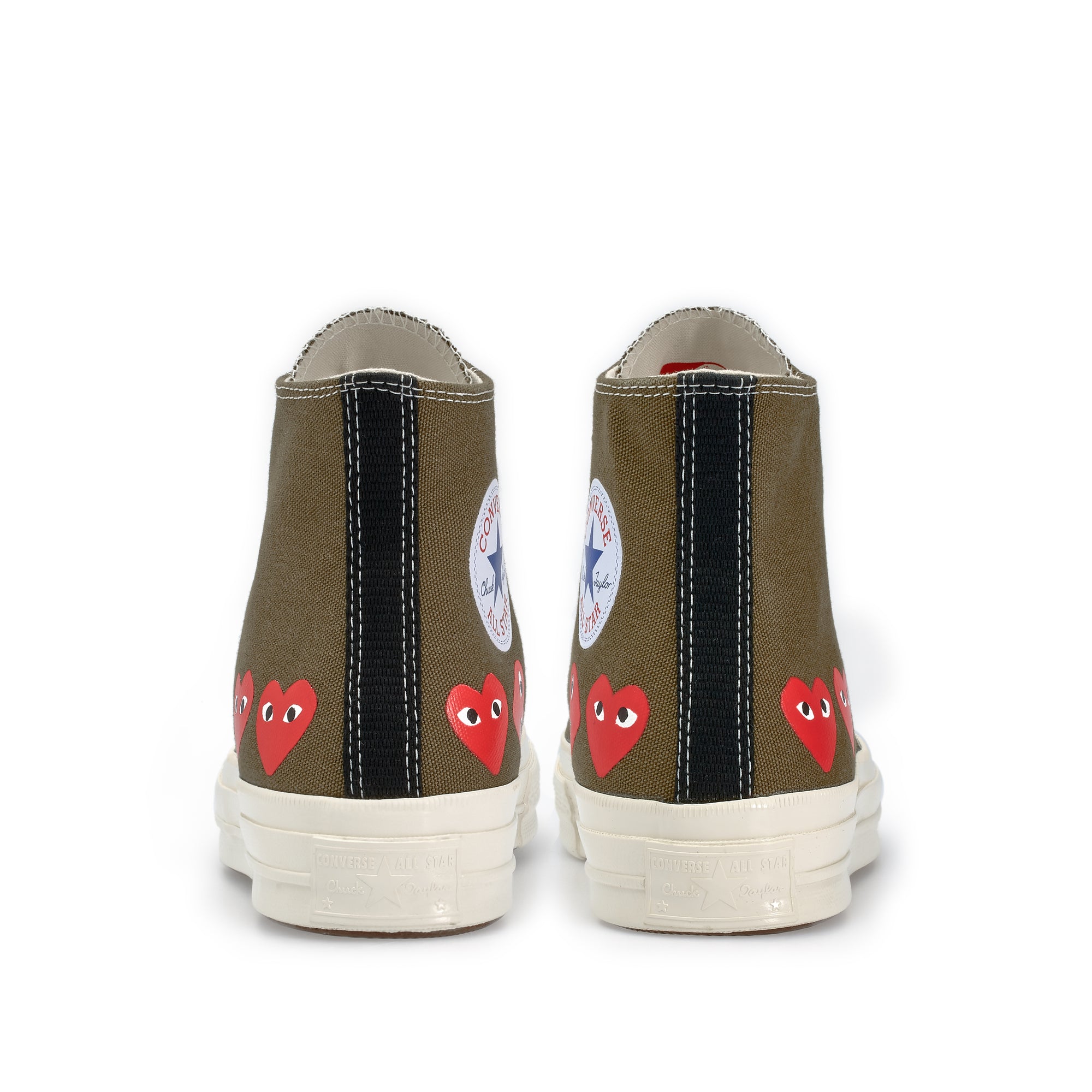 Play Converse - Multi Heart Chuck Taylor All Star '70 High Top - (Khaki) view 4, Click to Zoom in