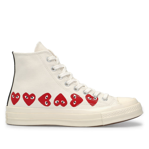 Play Converse - Multi Heart Chuck Taylor All Star '70 High Top - (White)