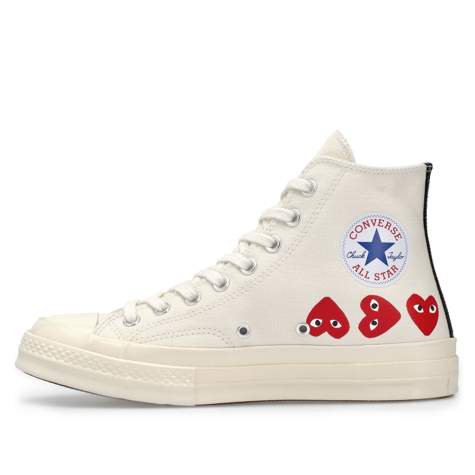 Play Converse - Multi Heart Chuck Taylor All Star '70 High Top - (White) view 2, Click to Zoom in