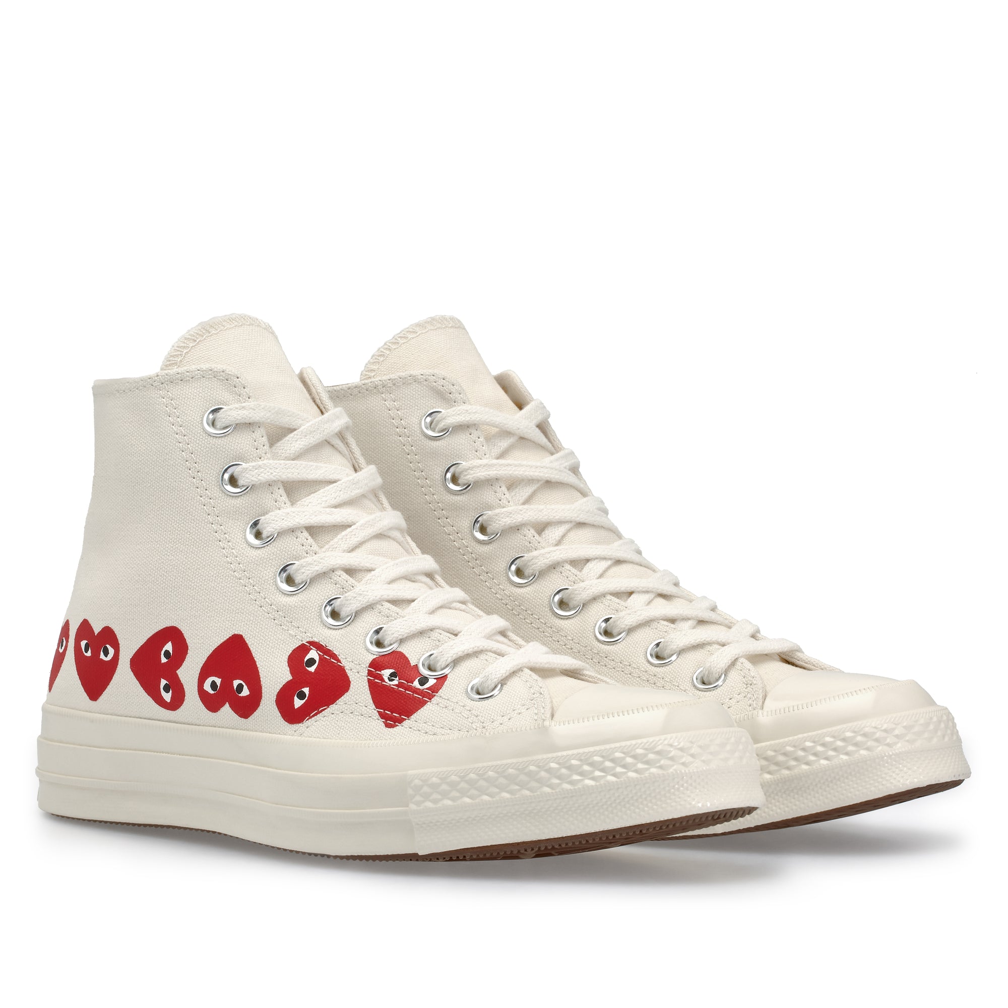 Play Converse - Multi Heart Chuck Taylor All Star '70 High Top - (White) view 3, Click to Zoom in