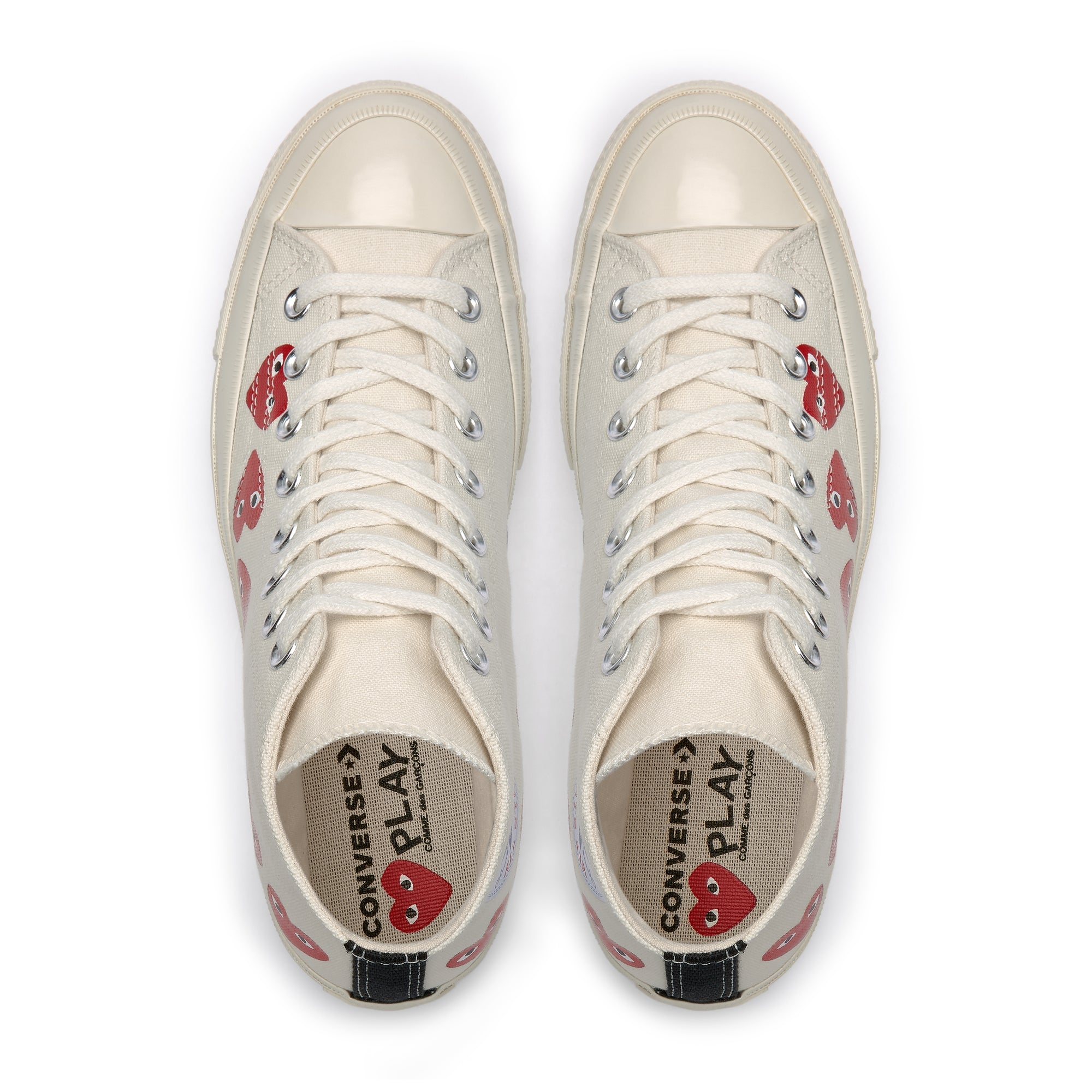 Play Converse - Multi Heart Chuck Taylor All Star '70 High Top - (White) view 4, Click to Zoom in
