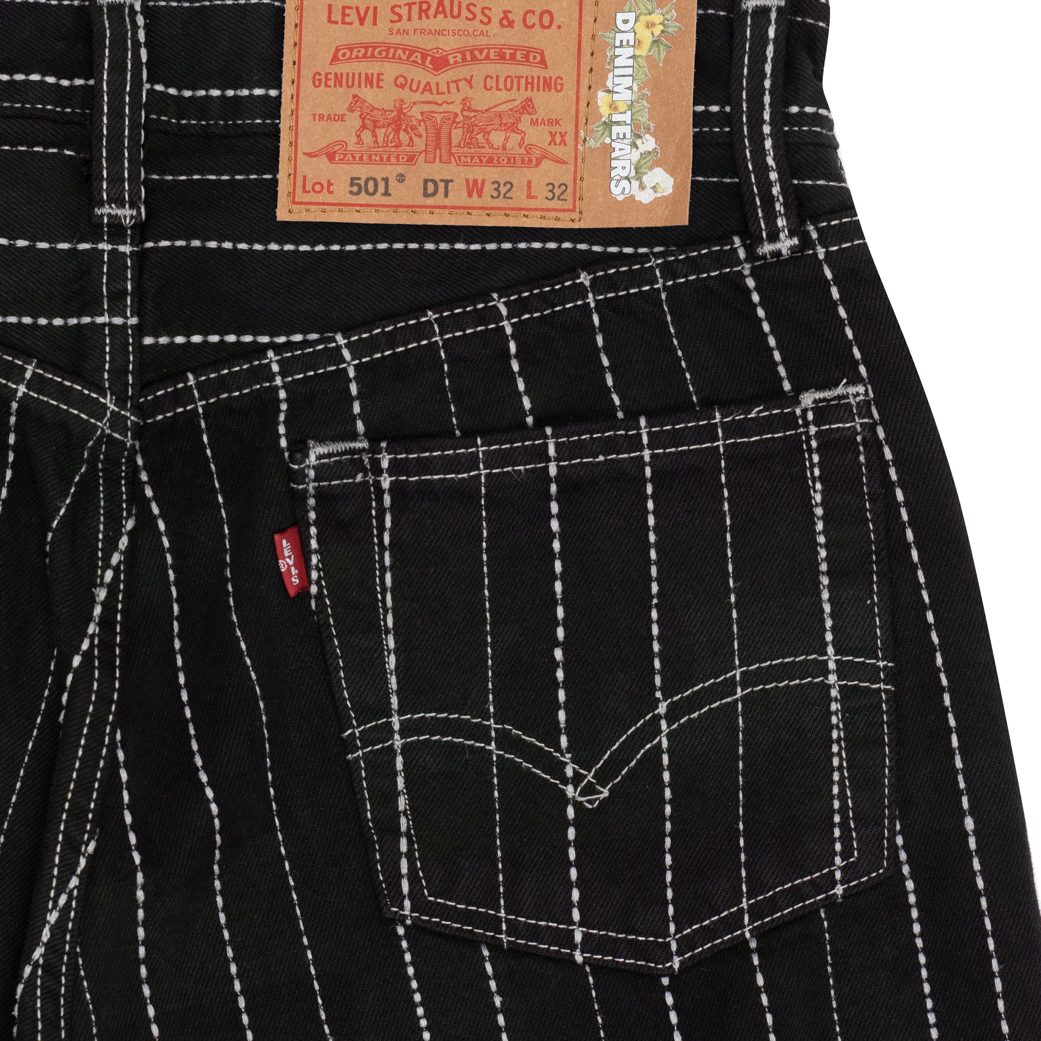 Denim Tears - Peace Patchwork 501 Jeans - (Black)