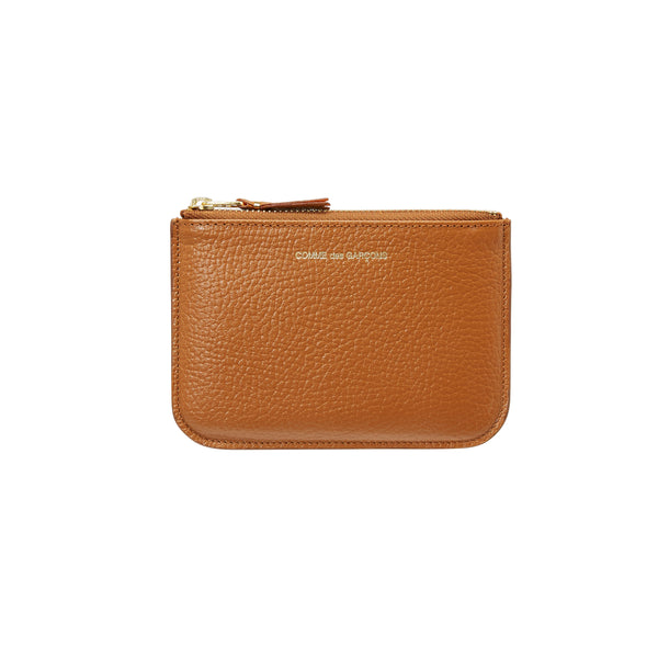 CDG Wallet - Colour Inside Zip Pouch - (Brown/Orange SA8100MI)