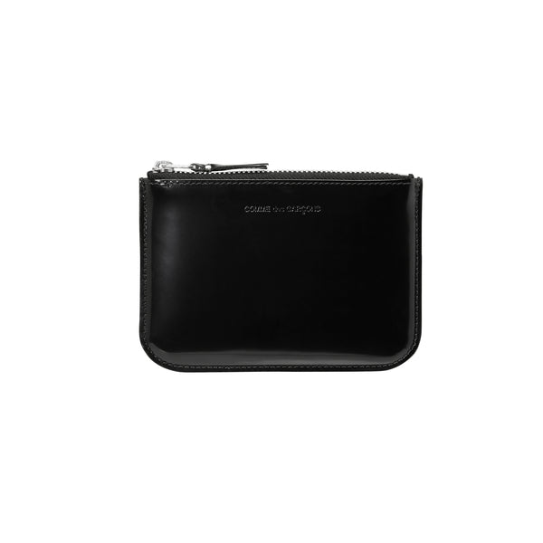 CDG Wallet - Mirror Inside Zip Pouch - (SA8100MI Black/Silver)