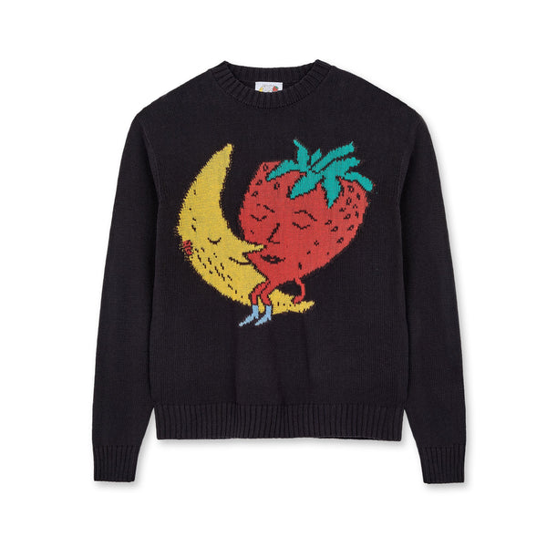 Sky High Farm Workwear - Recycled Cotton Strawberry & Moon Knit - (Black)