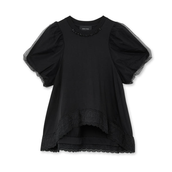 Simone Rocha - Women's Inverted Puff Sleeve T-Shirt - (Black/Jet)