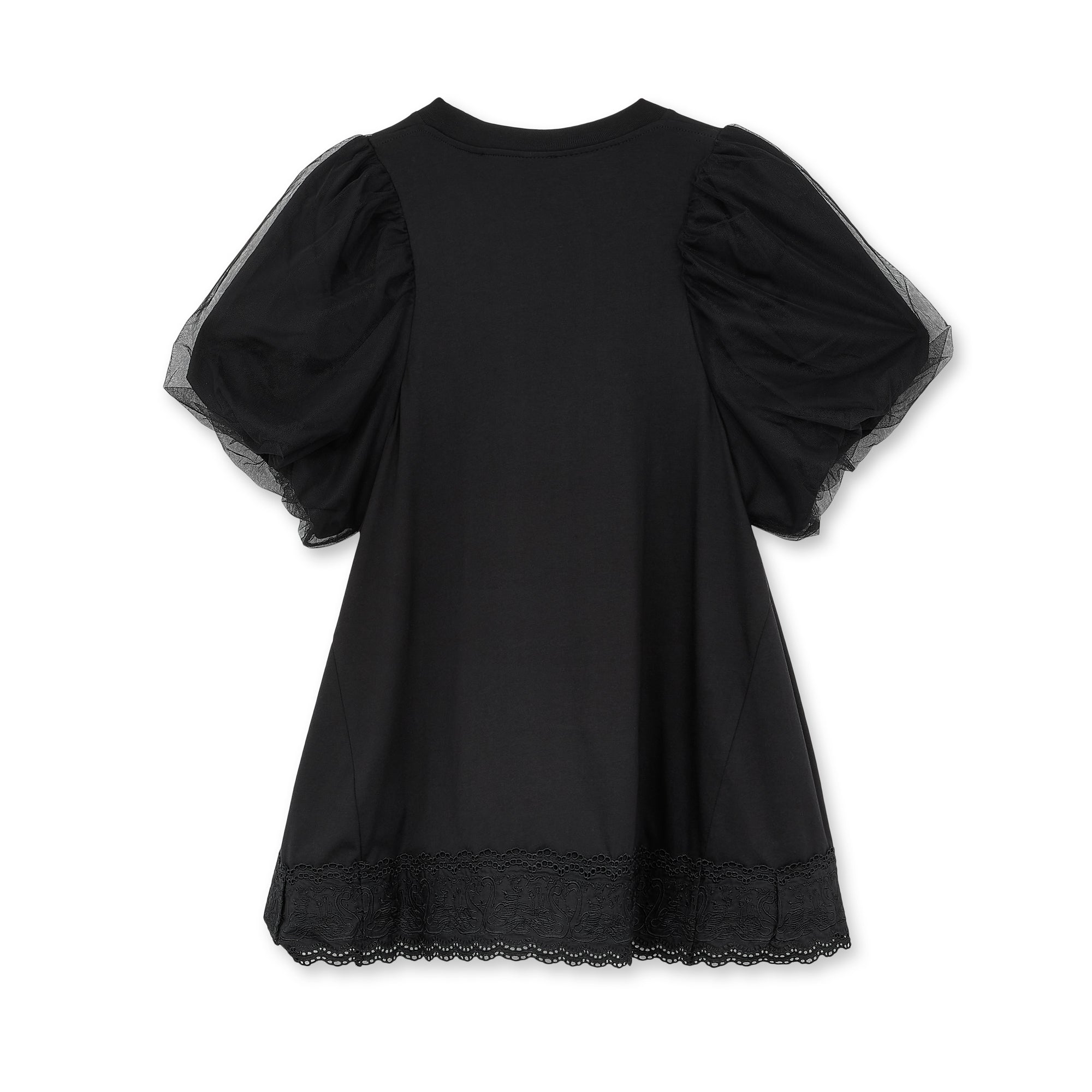 Simone Rocha - Women's Inverted Puff Sleeve T-Shirt - (Black/Jet) view 2, Click to Zoom in