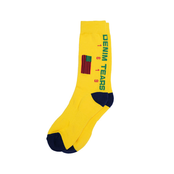 Denim Tears - 1619 Pan African Flag Sock - (Yellow)