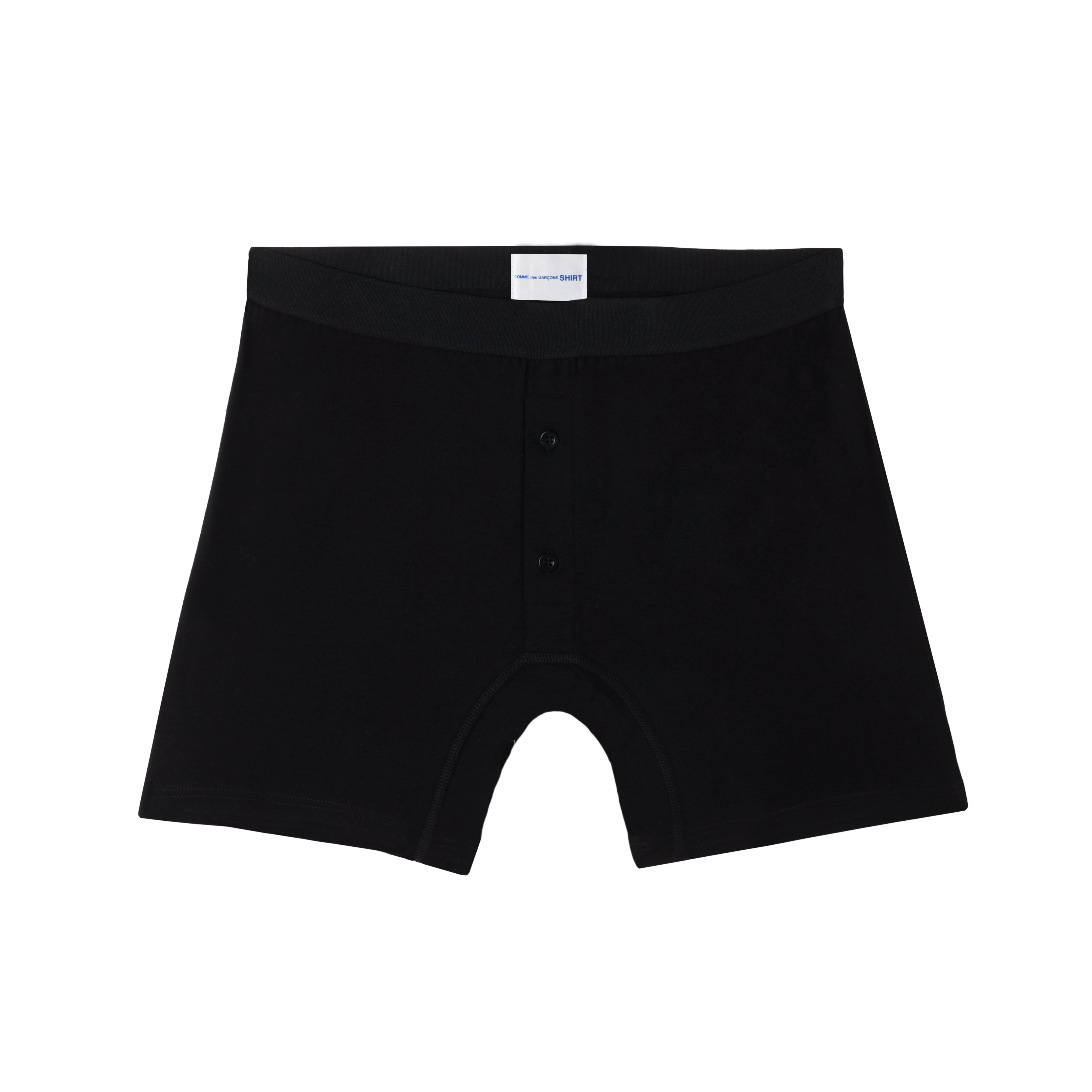 CDG Shirt Underwear x Sunspel Two Button Boxer (Black) | Dover Street ...