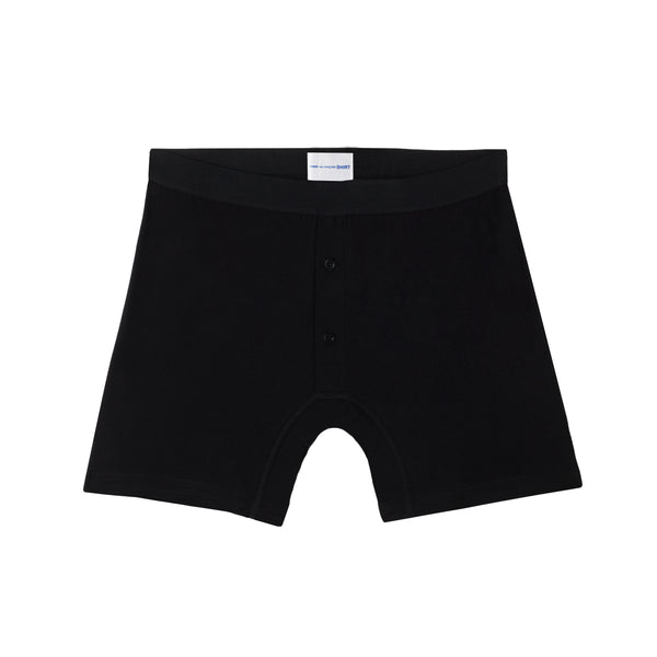 CDG Shirt Underwear - Sunspel Two Button Boxer - (Black)