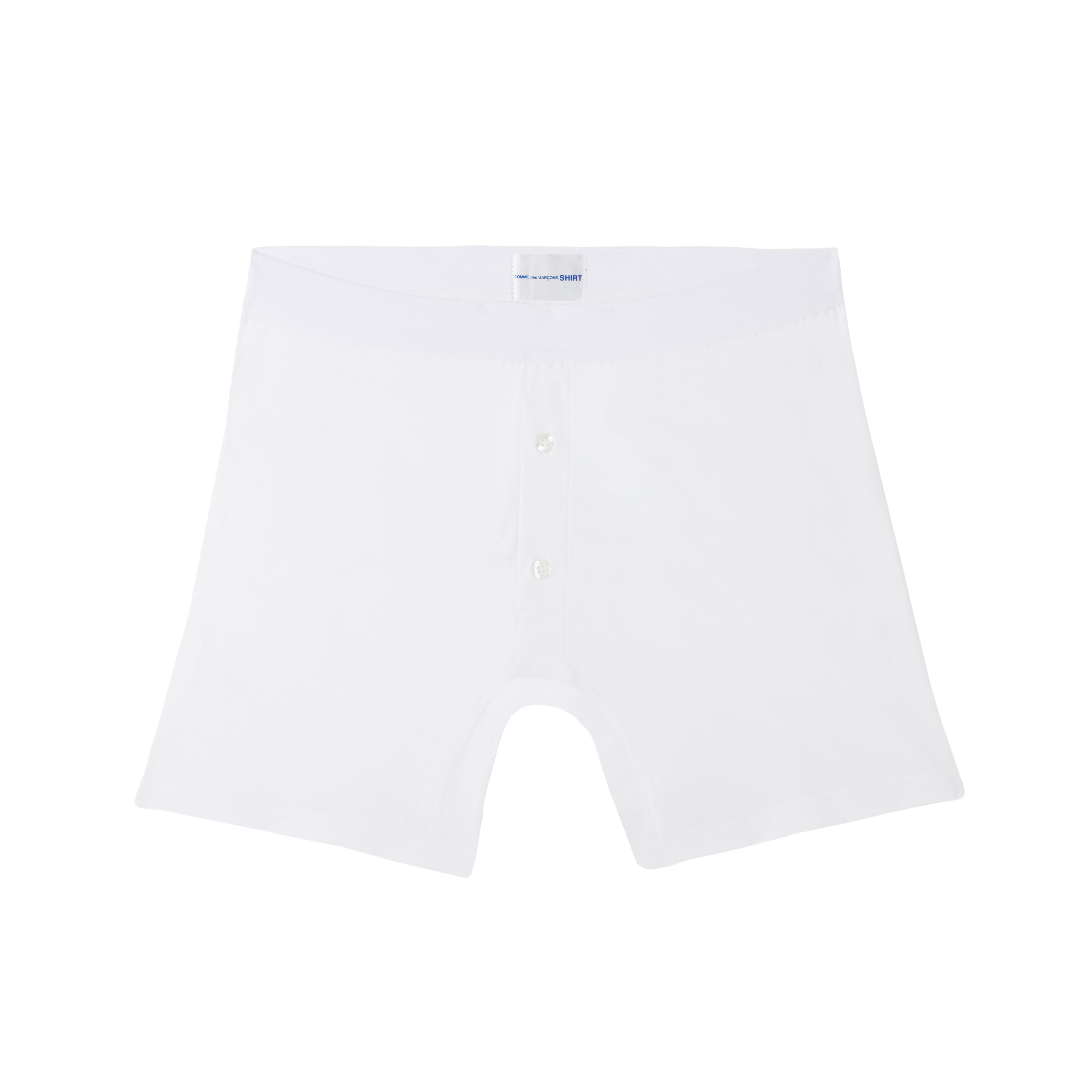 CDG Shirt Underwear Sunspel Two Button Boxer White