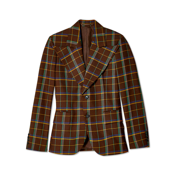 Walter van Beirendonck - Men's Future Proof Blazer - (Brown Check)