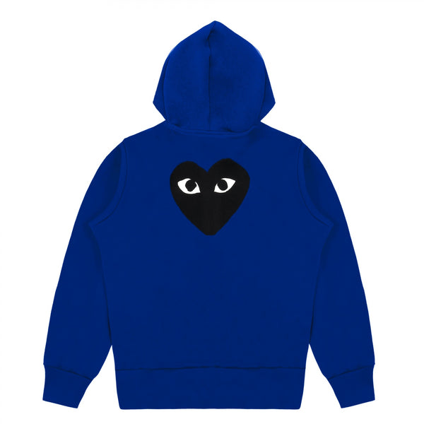 Play Comme des Garçons - Hooded Sweatshirt with Big Hearts - (Navy)