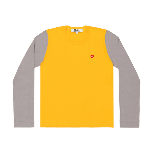Play Comme des Garçons - Bi-Colour T-Shirt - (Yellow/Grey)