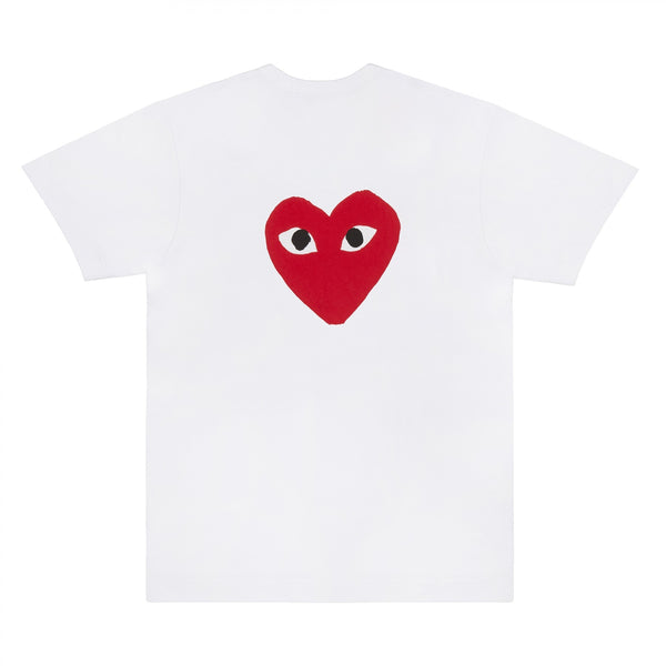 Play Comme des Garçons - T-Shirt with Red Heart - (White)