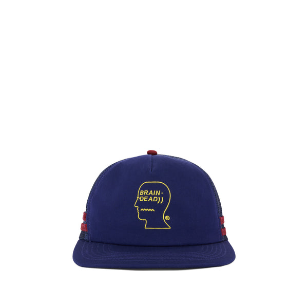 Brain Dead - Logohead 5 Panel Trucker Cap - (Navy)