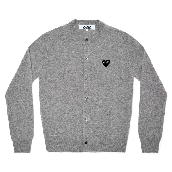 Play - Women's Black Heart Cardigan - (Grey)