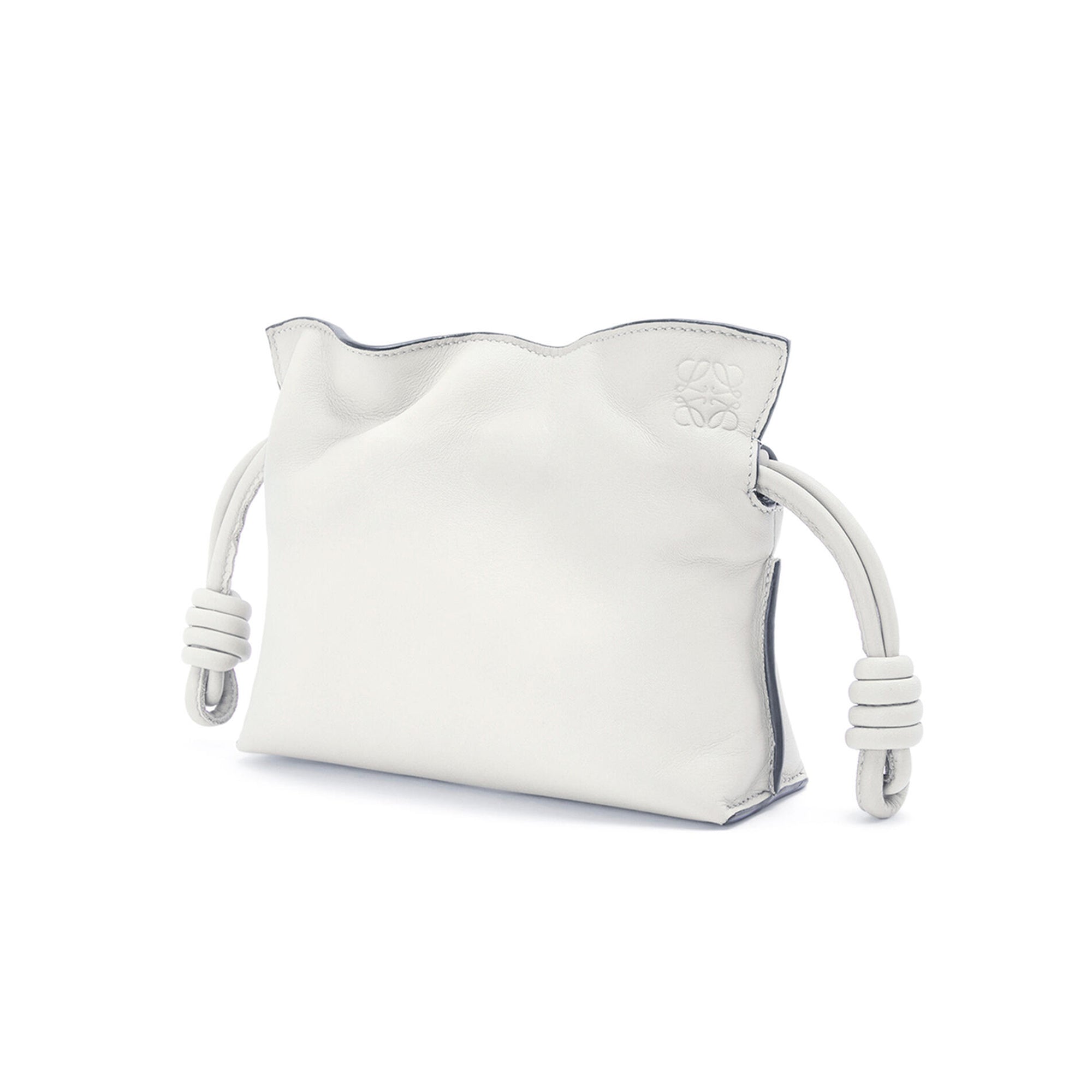 Loewe Flamenco Clutch Nano Bag in Soft White