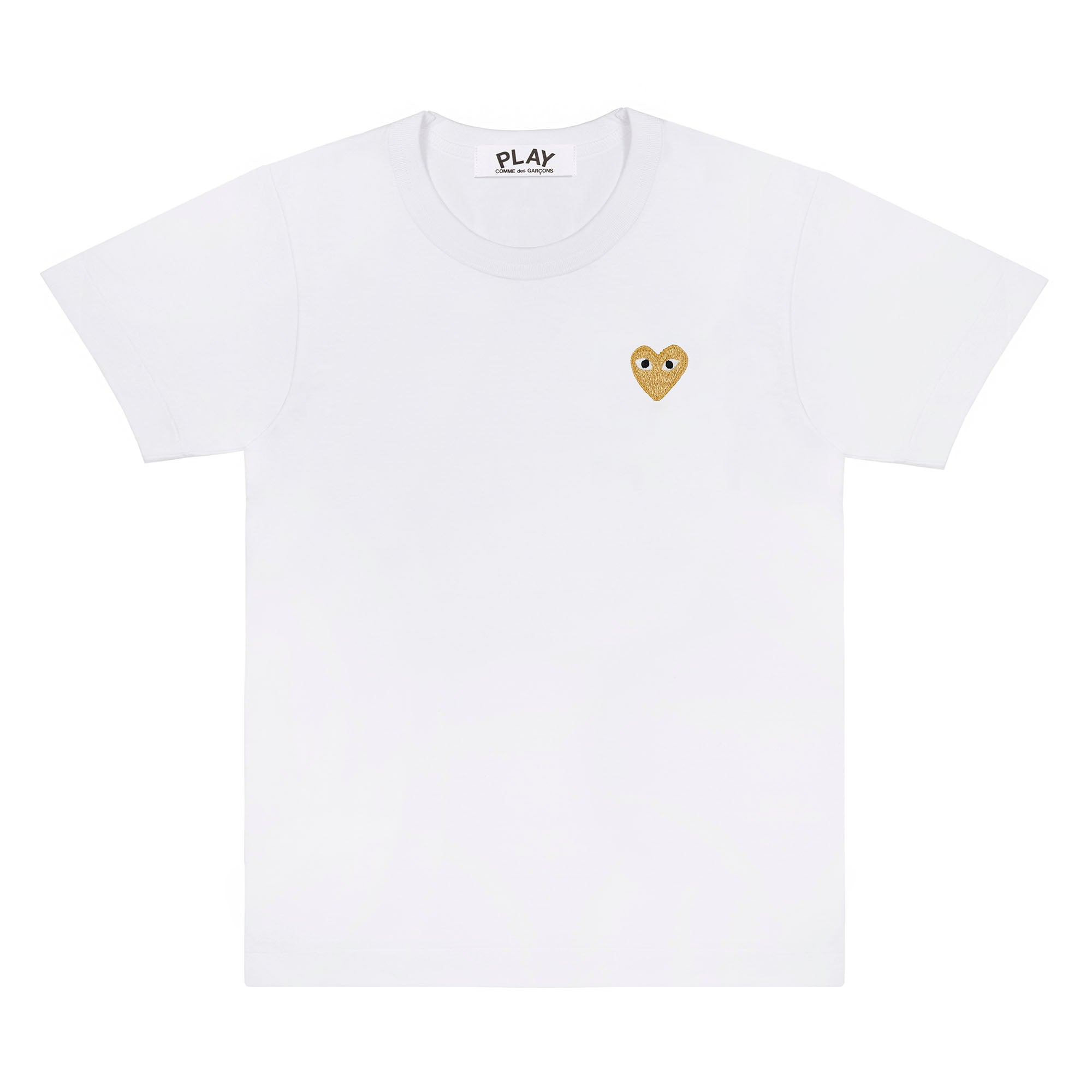 Play Comme des Garçons - Gold Heart T-Shirt - (White) view 1