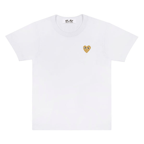 Play Comme des Garçons - Gold Heart T-Shirt - (White)