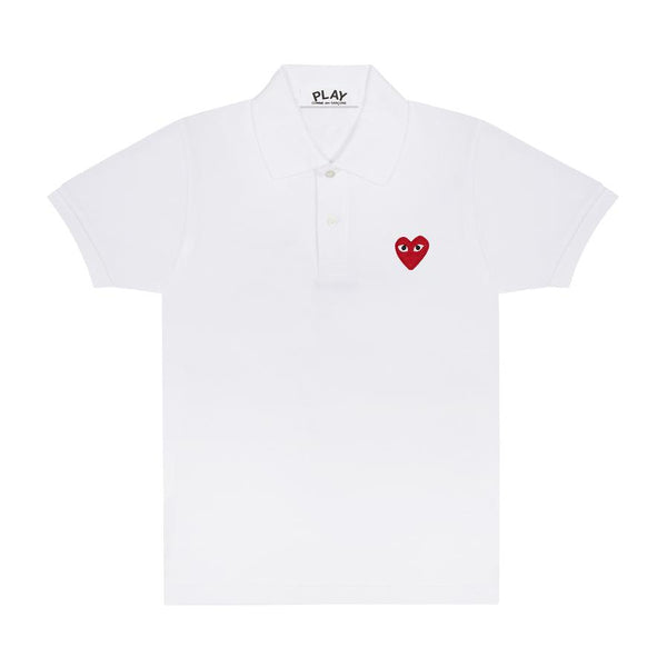 Play Comme des Garçons - Red Polo Shirt - (White)