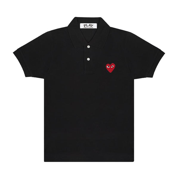 Play Comme des Garçons - Red Polo Shirt - (Black)