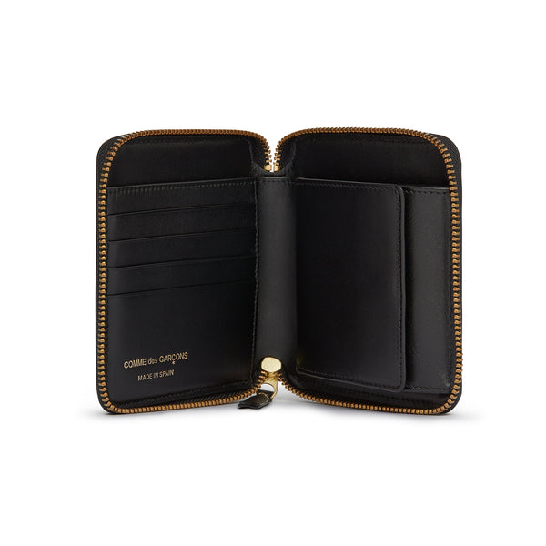 CDG Wallet - Polka Dot Printed Full Zip Around Wallet - (Black SA2100PD)