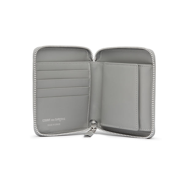 CDG Wallet - Polka Dot Printed Full Zip Around Wallet - (Grey SA2100PD)