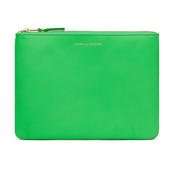 CDG Wallet - Classic Leather Large Zip Pouch - (Green SA5100C)