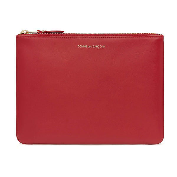 CDG Wallet - Classic Leather Zip Pouch - (Red SA5100C)