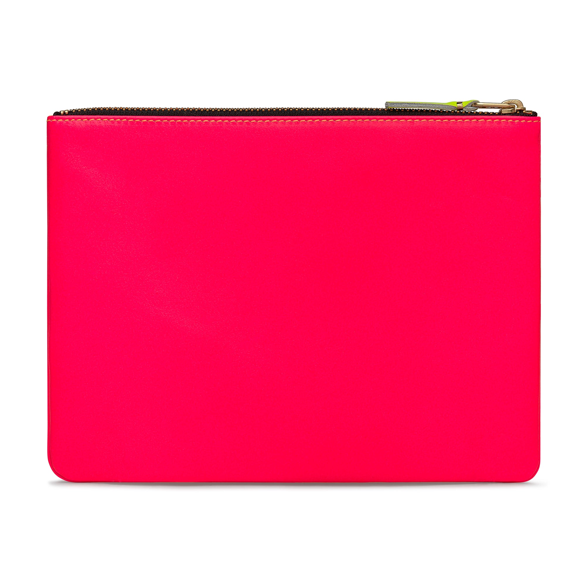 CDG Wallet - Super Fluo Large Zip Pouch - (Light Orange/Pink SA5100SF) view 2, Click to Zoom in