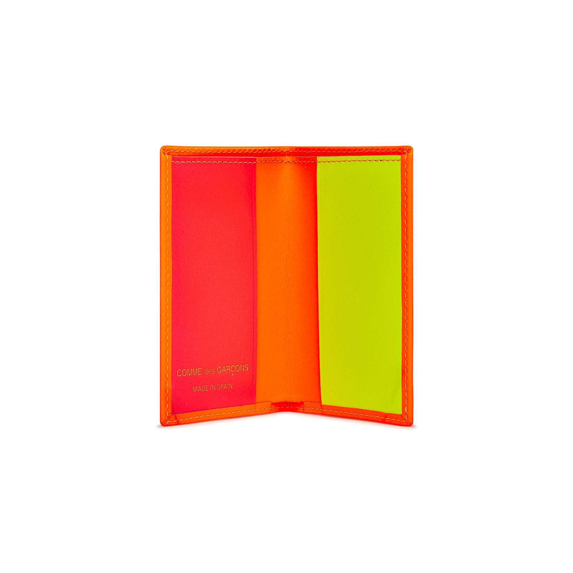 CDG Wallet: Super Fluo Bifold Wallet (Light Orange SA6400SF