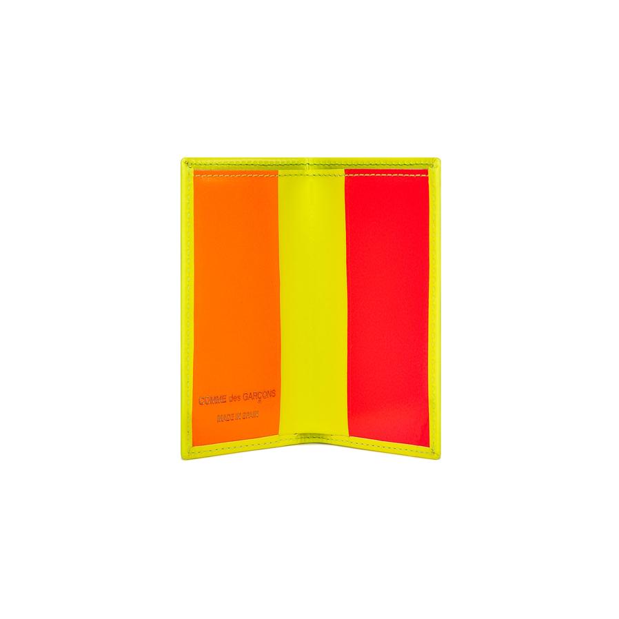 CDG Wallet - Super Fluo Bifold Wallet - (Yellow SA 6400SF) view 2, Click to Zoom in