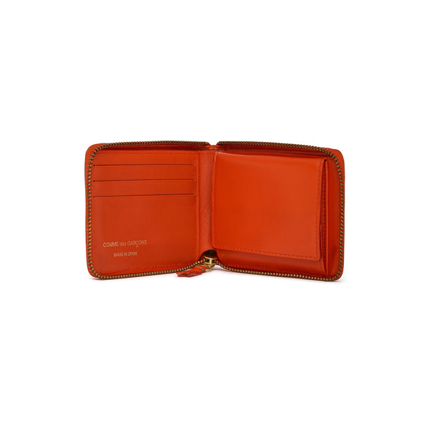 CDG Wallet - Classic Color Full Zip Around Wallet - (Orange SA7100)