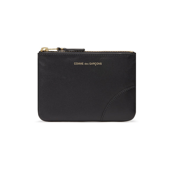 CDG Wallet - Classic Leather Zip Pouch - (Black SA8100)