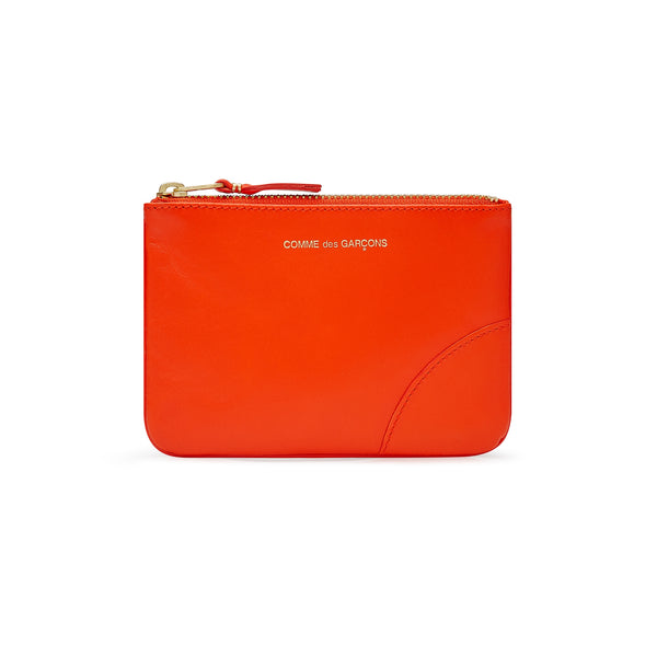 CDG Wallet - Classic Leather Zip Pouch - (Orange SA8100C)