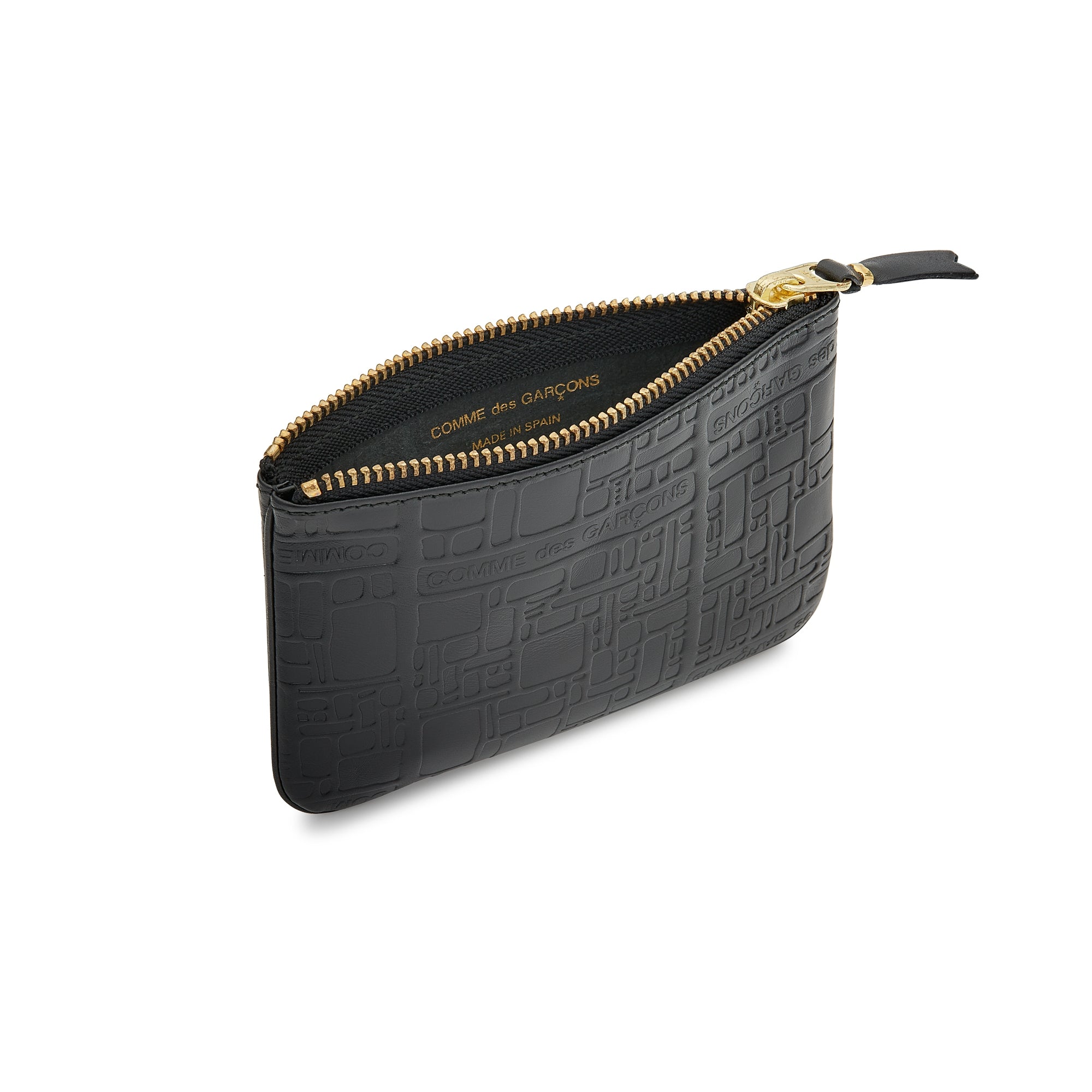 CDG Wallet EmbossedLogotype BLACK　ケース CDG Wallet: Embossed Logo Zip Pouch (Black SA8100EL) | DSMNY E-SHOP