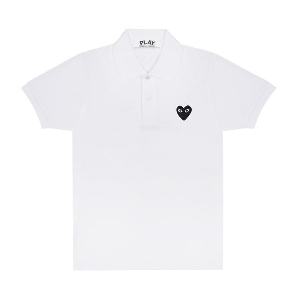 Play - Black Heart Polo Shirt - (White)